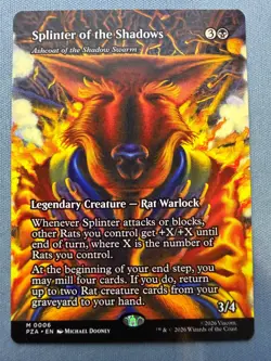 Splinter of the Shadows / Ashcoat of the Shadow Swarm Borderless PZA 6 NEAR MINT - Image 1