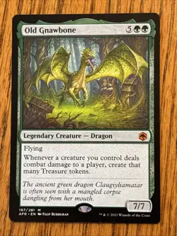 Old Gnawbone Adventures in the Forgotten Realms Regular Green Mythic Rare MTG - Image 1