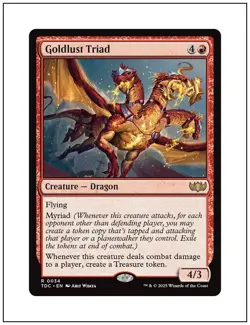 1x Goldlust Triad, Tarkir Dragonstorm Commander, Magic MTG NM - Image 1