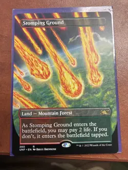 MTG Stomping Ground Borderless UNF 280 Unfinity Regular Rare Shock Land - Image 1