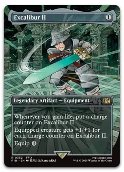 Excalibur II (Borderless) #352 (NM) Final Fantasy FIN Magic MTG - Image 1