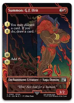 Summon: G.F. Ifrit (Borderless) #369 (NM) Final Fantasy FIN Magic MTG - Image 1