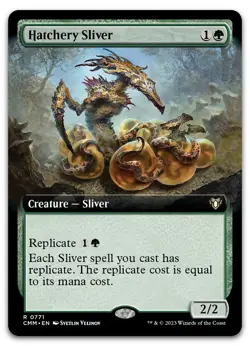Hatchery Sliver (Extended Art) #771 (NM) Commander Masters CMM Magic MTG - Image 1