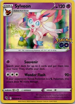 Sylveon - Pokemon GO 035/078 - Holo Rare - NM Pokemon TCG - Image 1