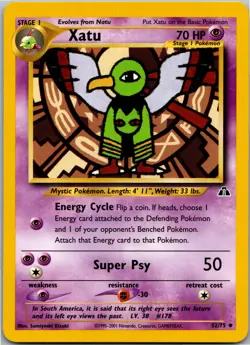 Xatu - Neo Discovery 52/75 - Uncommon - NM Pokemon TCG - Image 1
