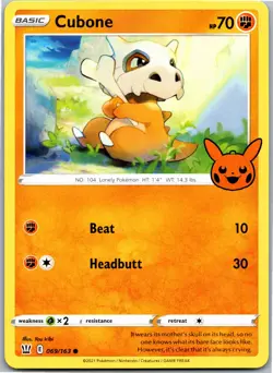 Cubone - Trick or Trade BOOster 069/163 - Promo - NM Pokemon TCG - Image 1