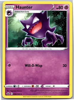 Haunter - SWSH06: Chilling Reign 056/198 - Uncommon - NM Pokemon TCG - Image 1