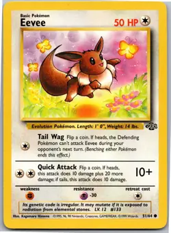 Eevee - Jungle 51/64 - Common - NM Pokemon TCG - Image 1