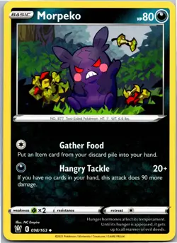 Morpeko - SWSH05: Battle Styles 098/163 - Uncommon - NM Pokemon TCG - Image 1