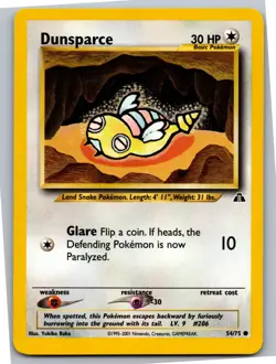 Dunsparce - Neo Discovery 54/75 - Common - NM Pokemon TCG - Image 1