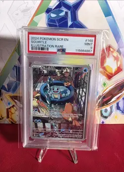Pokemon Squirtle TCG 148/142 Stellar Crown Illustration Rare PSA 9 - Image 1