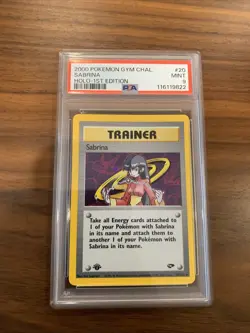 2000 POKEMON GYM CHALLENGE HOLO-1ST EDITON #20 SABRINA PSA 9 - Image 1