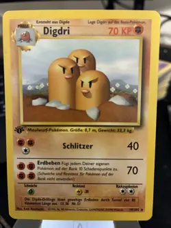 Pokemon 1st Edition Dugtrio (Digdri) German 19/102 MINT Wizards of the Coast - Image 1