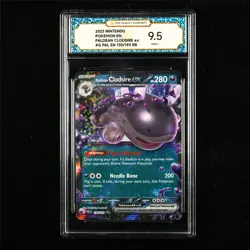 TQG 9.5 MINT+ 2023 Pokemon ENG Paldean Clodsire ex 130/193 RR - Image 1