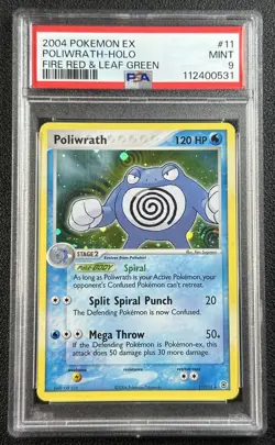 POLIWRATH PSA 9 2004 POKEMON EX FIRE RED & LEAF GREEN #11/112 HOLO MINT 531 - Image 1