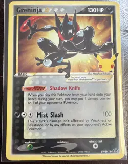 Pokemon TCG Greninja Gold Star SWSH144 Black Star Promo, Celebrations - NM - Image 5