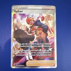 Pokemon Raihan Trainer Supporter Full Art Holo Ultra Rare GG65/GG70 Crown Zenith - Image 1
