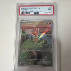 Pokemon TCG Victini 208 Sv: Scarlet & Violet Promo Full Art Holo PSA 9 - Image 3