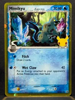 POKEMON CELEBRATIONS MIMIKYU COSMOS HOLO SWSH136 NM CONDITION - Image 1