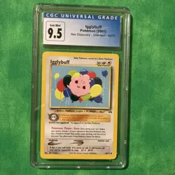 Pokemon TCG - Igglybuff 40/75 Neo Discovery Unlimited CGC Grade 9.5 UG - Image 1