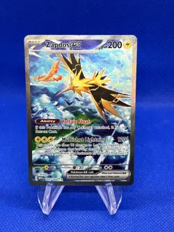 Pokemon Scarlet & Violet 151 Zapdos ex 202/165 Special Illustration Rare MP - Image 1