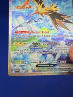 Pokemon Scarlet & Violet 151 Zapdos ex 202/165 Special Illustration Rare MP - Image 5