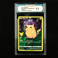 TQG 9.5 MINT+ 2021 Pokemon ENG Pikachu 005/025 R (4) - Image 1