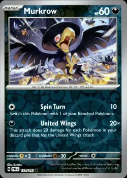 Murkrow - Reverse Holo - Paldea Evolved 131/193 - MINT - Pokemon - Image 1