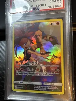 2019 Pokemon Sun & Moon Cosmic Eclipse Secret #237 Full Art Torkoal PSA 10 - Image 3