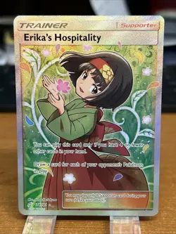 Pokemon Cards: Team Up Ultra Rare Full Art: Erika's Hospitality 174/181 - Image 1