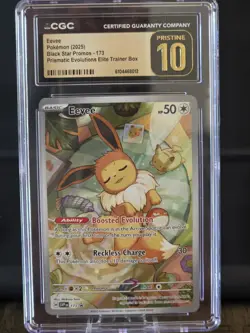 Eevee 173 Sv: Scarlet & Violet Promo Cards Holo CGC PRISTINE 10 - Image 1