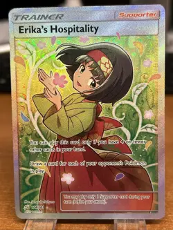Pokemon Cards: Team Up Ultra Rare Full Art: Erika's Hospitality 174/181 - Image 1