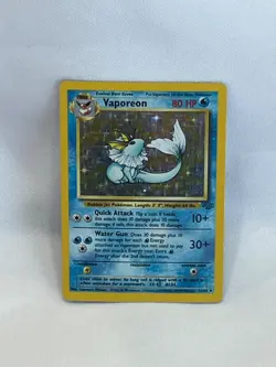 ⭐ Vaporeon 12/64 ⭐ Original Holo Rare Jungle Set Pokemon Card WOTC TCG 1999 - Image 1