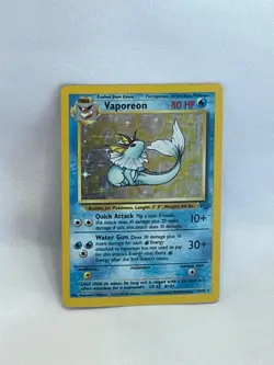 ⭐ Vaporeon 12/64 ⭐ Original Holo Rare Jungle Set Pokemon Card WOTC TCG 1999 - Image 2