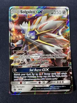 Solgaleo GX SM16 Sun & Moon Black Star Promo Holo Pokemon Card MP Free Shipping - Image 1