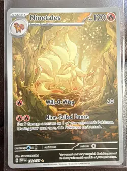 Pokemon TCG Obsidian Flames Ninetails Illustration Rare Holo Card 199/197 - Image 5