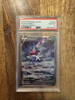 Suicune v Crown Zenith Galarian Gallery Holo Ultra Rare Card GG38 GG70 PSA 10 - Image 1