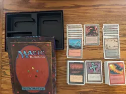 MTG: Vintage ‘95 4th Ed Starter Set w/ 60 Red, 60 Black, 15 Artifacts, 17 Lands - Image 1