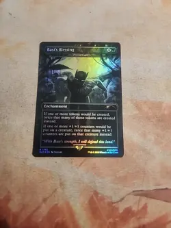 Bast's Blessing-Primal Vigor Rainbow Foil Secret Lair MTG NM - Image 1