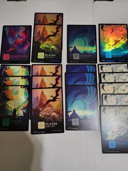 MTG LOST CAVERNS OF IXALAN LANDS 5 FOIL +14 ART TOTAL EX-MINT FREE SHIP!!! - Image 1