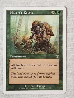 NM Nature's Revolt 7th Edition Mtg Magic the Gathering - Image 1