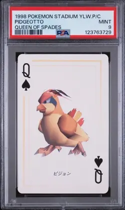 1998 POKEMON STADIUM YELLOW VERSION PLAYING CARDS PIDGEOTTO PSA 9 - Image 1