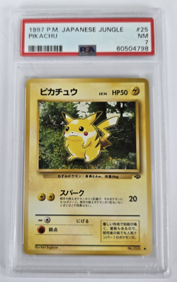 1997 Japanese Pokemon Jungle Pikachu #25 PSA 7 Near Mint - Image 1