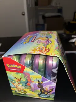 Pokemon TCG Prismatic Evolutions Mini Tin Display Box Complete - Image 2