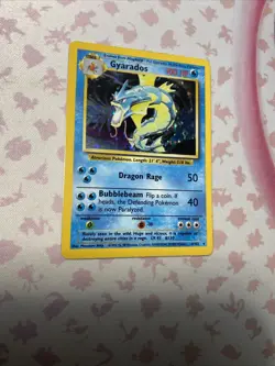 Pokemon Gyarados Base Set Unlimited Holo Rare 6/102 TCG - LP - Free Shipping - Image 1