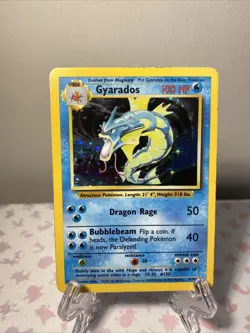 Pokemon Gyarados Base Set Unlimited Holo Rare 6/102 TCG - LP - Free Shipping - Image 2
