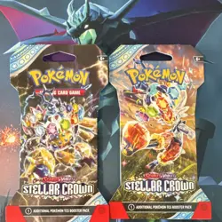 2x Pokemon Scarlet & Violet Stellar Crown Booster Pack English TCG 2024 - Image 1