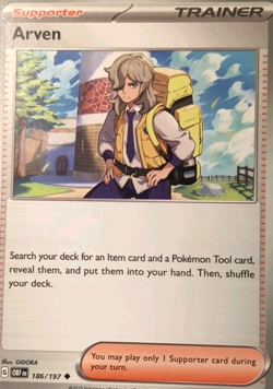 Arven 186/197 Sv03: Obsidian Flames Uncommon Deck Pokemon TCG - Image 1