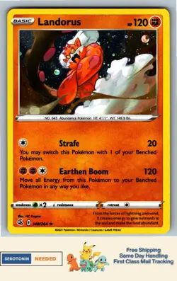 [COSMO HOLO] Landorus #148/264 - Fusion Strike Blister Exclusive Pokemon TCG - Image 1