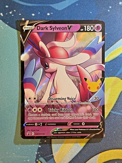 2021 Pokemon Dark Sylveon V SWSH134 Celebrations Black Star Promo Holo NM - Image 1